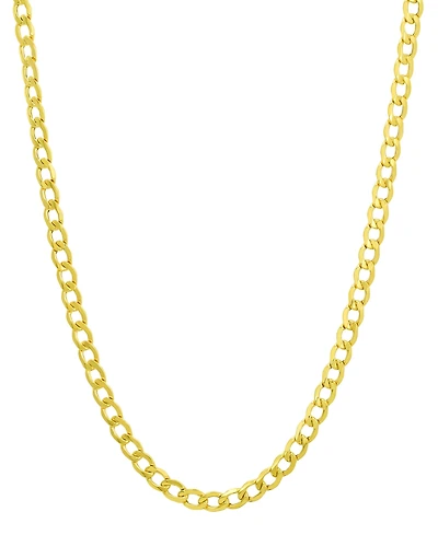 Macy's Beveled Curb Link Necklace in 18k Yellow Gold