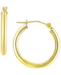 Macy's Polished Hoop Earrings in 18k Yellow Gold