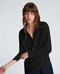 Kenneth Cole Women's Drape Front Pull-On Shirt