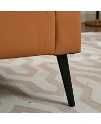 Streamdale Furniture Streamdale Cat paw leather upholstered sofa 2PC, Nordic retro single casual sofa chair