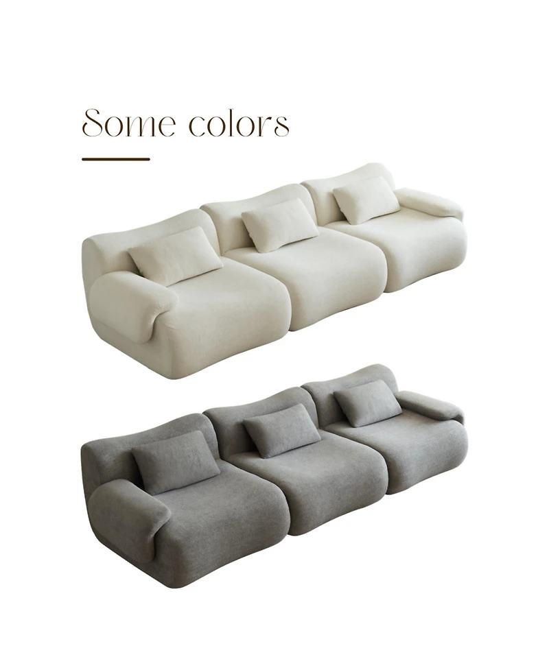 Streamdale Furniture Modular Sectional Sofa, Modern Minimalist Couch, Comfy, Space-Efficient, Light Gray