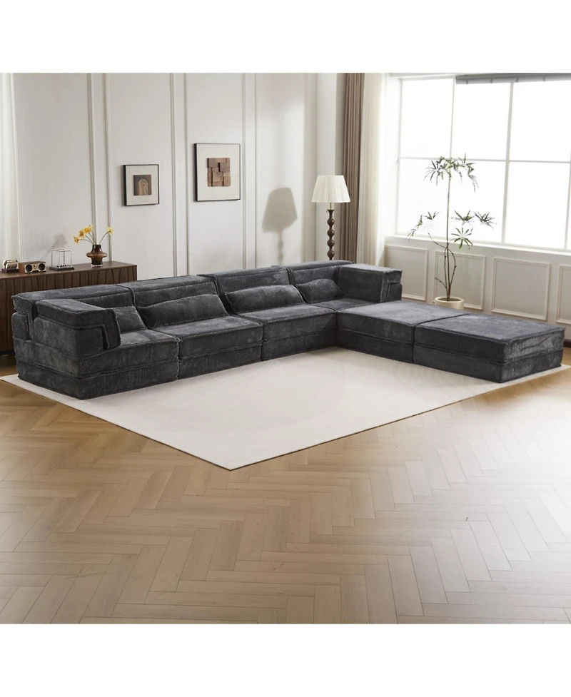 Streamdale Furniture Streamdale Compression Sofa, Convertible Floor Sofa Bed, Modular Sectional