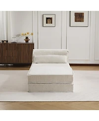 Streamdale Compression Sofa, Convertible Floor Sofa Bed, White