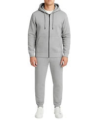 Blu Rock Men's 2-Piece Fleece Lined Full-Zip Hoodie and Jogger Sweatpants Set, Pack of 2