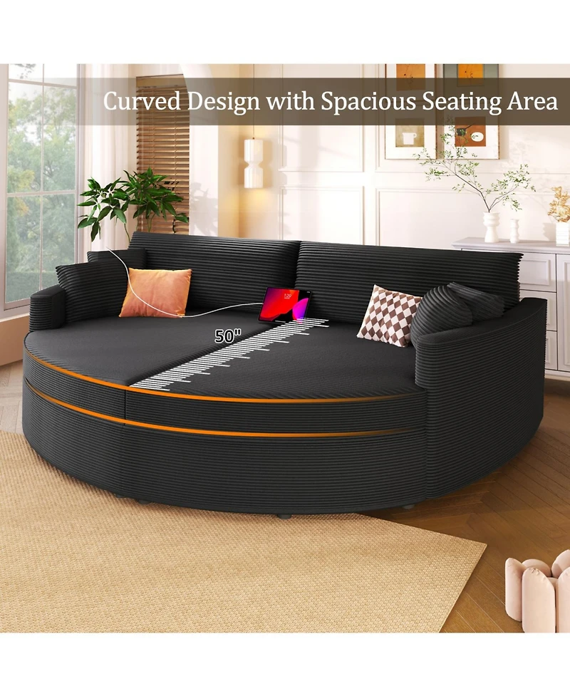 Streamdale Furniture Oversized Double Chaise Lounge Sofa
