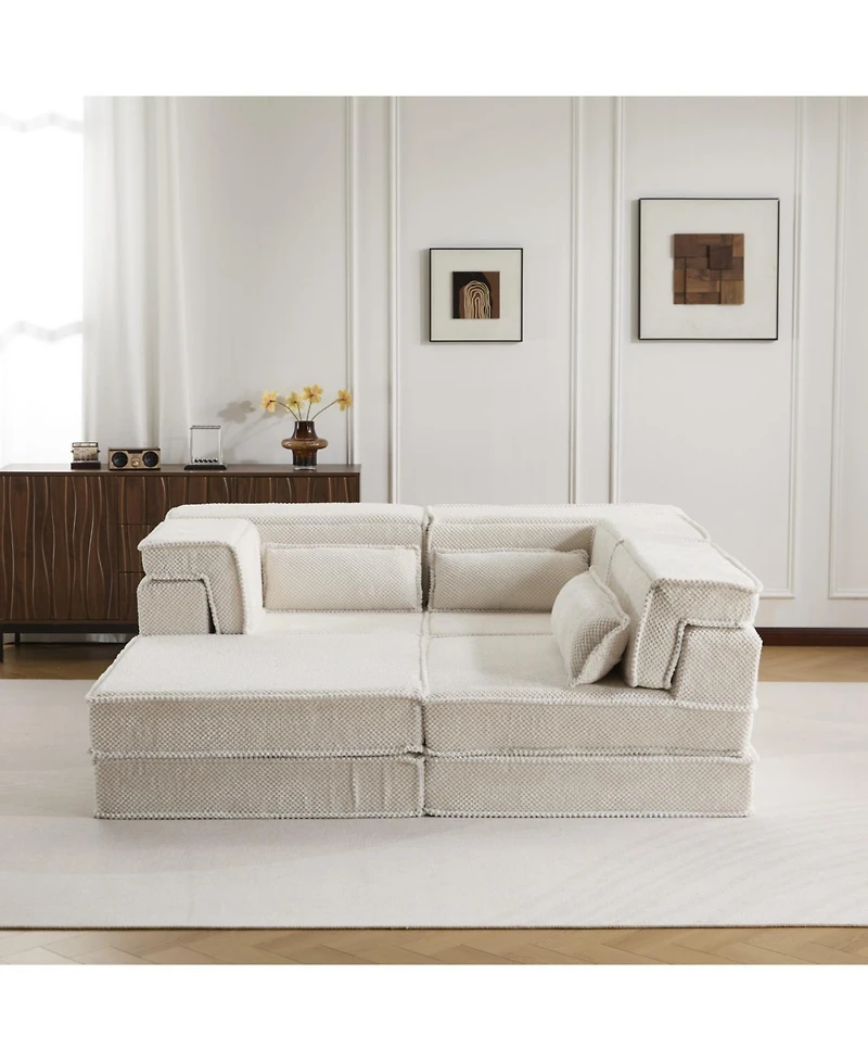 Streamdale Furniture Streamdale Compression Sofa, Convertible Floor Sofa Bed