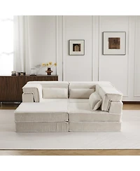 Streamdale Furniture Streamdale Compression Sofa, Convertible Floor Sofa Bed
