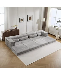 Streamdale Compression Sofa, Convertible Floor Sofa Bed, Modular Sectional Sofa, 4 Seater