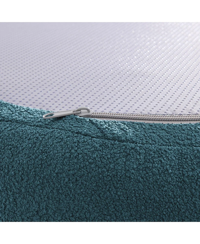 Streamdale Furniture Streamdale Curved Modular Lamb's Wool Sectional Sofa - Blue