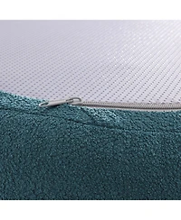 Streamdale Furniture Streamdale Curved Modular Lamb's Wool Sectional Sofa - Blue