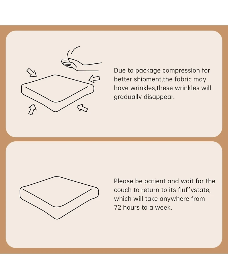 Streamdale Furniture Streamdale White L-Shaped Teddy Fabric Sofa with Chaise - No Assembly Required