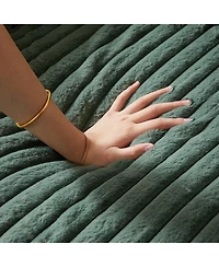 Streamdale Corduroy single recliner with pillow, cup holder, storage footrest