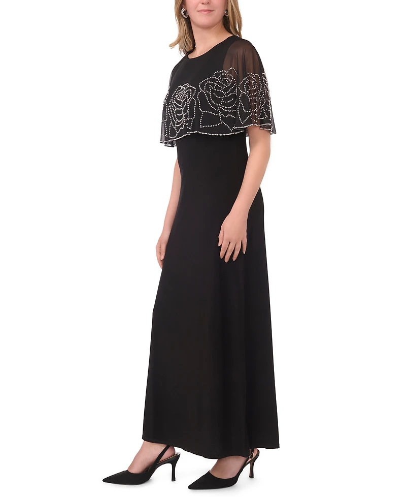 Msk Petite Crewneck Faraj Maxi Dress