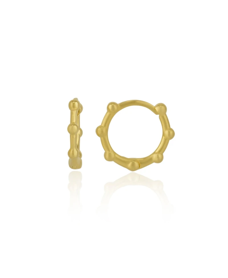 Spero London Seven Bead Sterling Silver Hoop Earrings