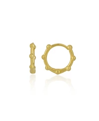 Spero London Seven Bead Sterling Silver Hoop Earrings