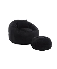 Streamdale Furniture Modern Bean Bag Chair with Ottoman for Adults