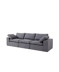 Streamdale Furniture Chenille Fabric Upholstered Sofa, Oversized Comfy Cloud 3-Seater Sofa Couch, Grey