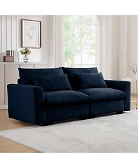Streamdale Modern 2 Seater Corduroy Sofa with Armrests for Living Room, Blue