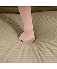 Streamdale Furniture Corduroy Sofa - Modern Upholstered 4 Seater with Footstool & Pillows