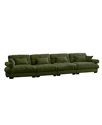 Streamdale Super Comfort Oversized Modular Velvet Sectional Sofa Couch with Ottoman