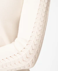 Melissa Paige Petite Pointelle-Sleeve Crewneck Sweater