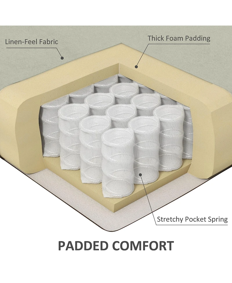 Homcom Massage Recliner Sofa with Heat Function, Remote Control