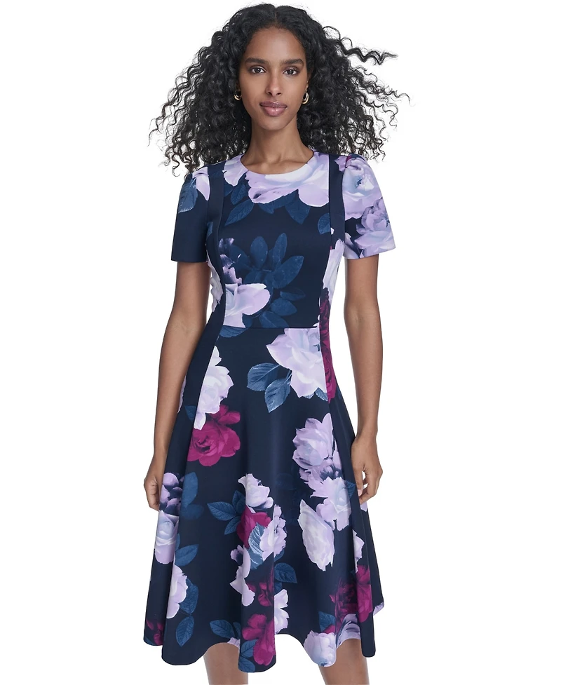 Calvin Klein Women's Crewneck Midi Dress