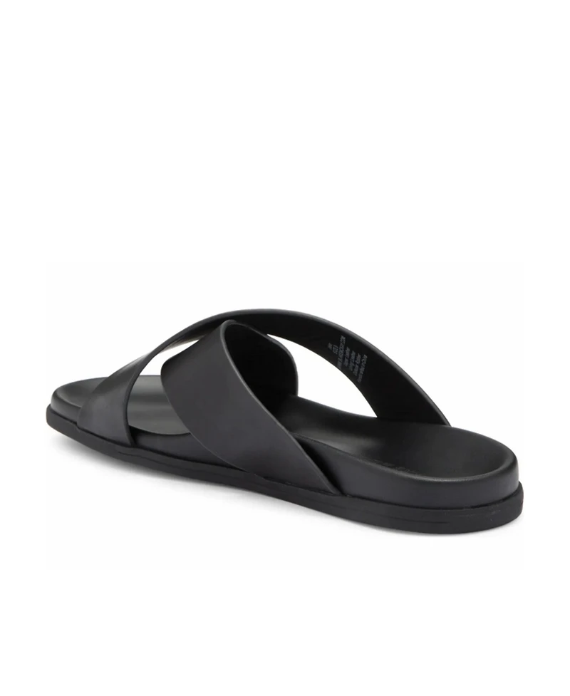 Blake McKay Men's Jake Dress Casual Cross-Strap Leather Slide Sandal