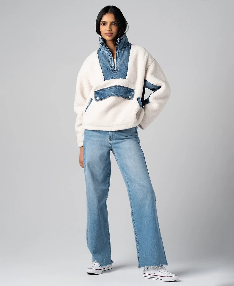 Blank Nyc Women's Half-Zip Mock Neck Pull-On Jacket