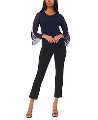 Msk Petite Pull-On Cowl Neck Top