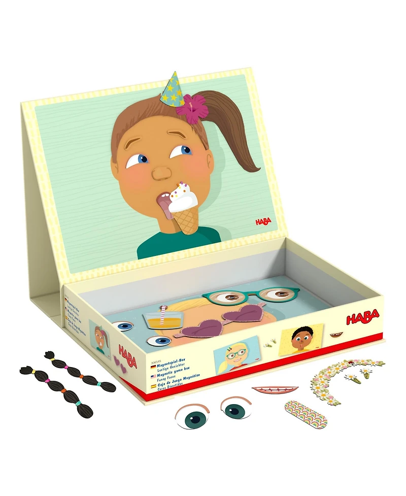 Haba Magnetic Puzzle Funny Faces Mix & Match Travel Activity