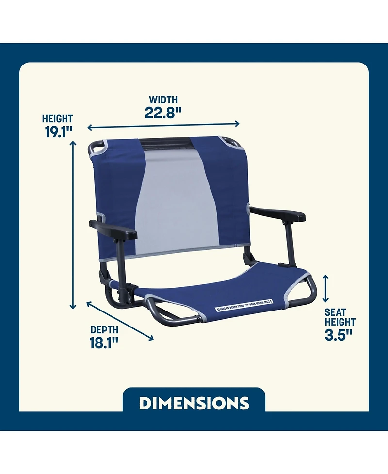 Gci Big Comfort Stadium Chair With Armrests