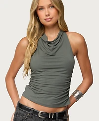 Edikted Women's Collie Twisted High Cowl Neck Top