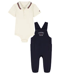 Tommy Hilfiger Baby Boys' Polo Bodysuit and Overall, 2-Piece Set