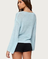 Edikted Women's Drop Shoulder Light Knit Sweater