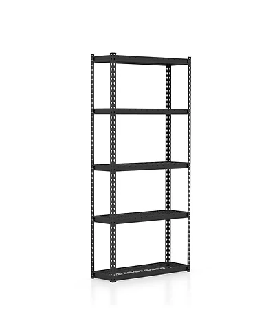Sugift 5-Tier Metal Shelving Unit with Anti-slip Foot Pad Height Adjustable Shelves for Garage-s