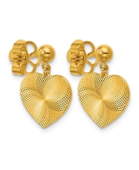 Macy's Heart Dangle Drop Earrings in 24K Yellow Gold