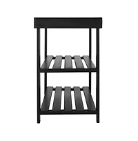 Slickblue 3-Tier Shoe Rack Bench for Entryway Shoe Storage Organizer