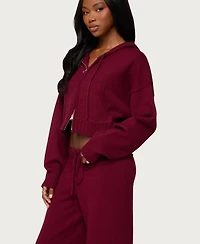 Edikted Women's Russell Knit Hooded Cardigan