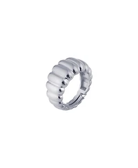 Spero London Large Multi Dished Adjustable Statement Sterling Silver Croissant Ring