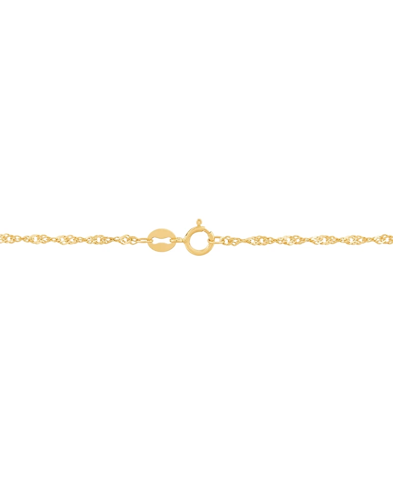 Macy's Solid Singapore Chain Necklace in 14K Yellow Gold