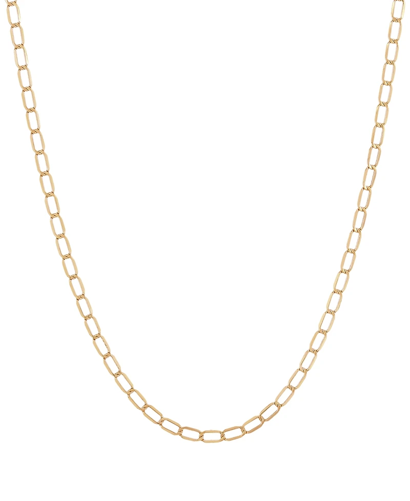 Macy's Hollow Curb Chain Necklace in 10K Yellow Gold