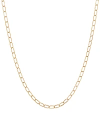 Macy's Hollow Curb Chain Necklace in 10K Yellow Gold