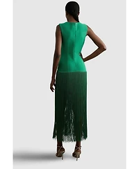 Karen Millen Women's Tassel Hem Knitted Dress