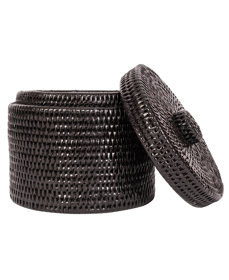 Artifacts Rattan Round Single Tissue Roll Box