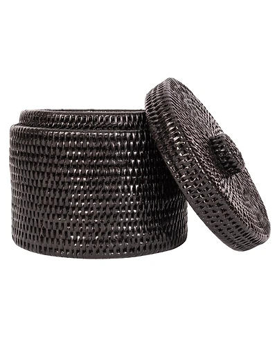 Artifacts Rattan Round Single Tissue Roll Box