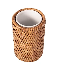 Artifacts Rattan Round Tumbler with Ceramic Insert
