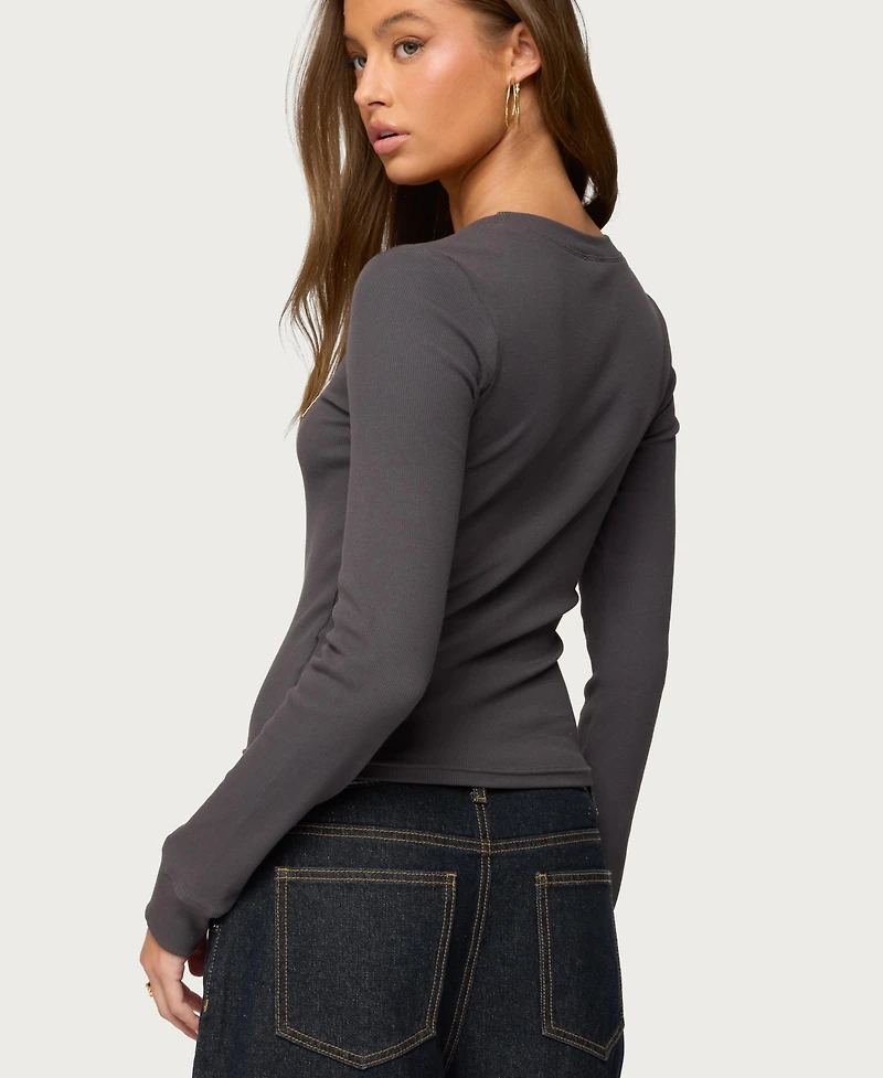 Edikted Women's Essential Ribbed T Shirt