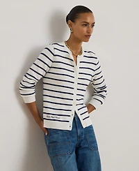Lauren Ralph Petite Striped Cardigan