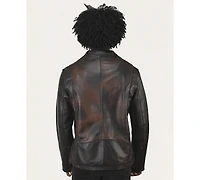Frye Men's Modern Cafe Racer Leather Jacket